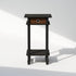 1-Pack, Furinno Turn-N-Tube Tall Nightstand with Bin, Plastic Poles, Espresso/Brown