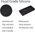 DNC Bathroom Vanity Tray for Counter, 2PC 7.9" Silicone Kitchen Sink Soap Tray for Countertop Dish Holder Dispenser Toilet Tank Desk Organizer Black by DNC