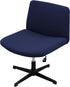 MINGPINHUIUS Armless Adjustable Chair Cover, Knitted Jacquard Velvet Slipcover for Office Desk Chair (Navy Blue)