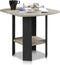 Furinno SIMPLE DESIGN Side Table, 2-Tier Modern End Table with Soft Edges,
