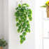 2pcs Artificial Monstera Hanging Plant, Fake Turtle Greenery Vine for Holiday Tropical Party Decorations