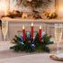 Aokudoni Christmas Decorations: Christmas Table Centerpieces with Artificial Pine Branches Berries Candles Indoor Xmas
