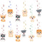 12 Pcs Dog Paw Prints Hanging Swirls Ceiling Streamers Decorations for Dog Paw Prints Birthday Party and Baby Shower