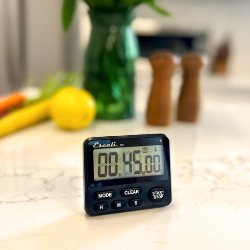 Escali Extra Loud Display Digital Kitchen Timer with Clock Mode, Magnetic Back, Recall Timer