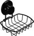 SANNO 2 Pack Suction Soap Holder, Shower Soap Dish Saver Tray for Bathroom, Sink, Stainless Steel Black