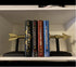 Stylish Large Gold Arrow Bookends - Heavy Duty Decorative Shelf Holders
