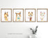 Confetti Fox Llama Nursery Wall Art Decor - 8x10 Unframed Set of 4 Prints, Kids Cute Alpaca Pictures