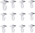12 Pair Drop Ceiling Hooks, Heavy Duty White T-Bar Track Clip Hooks for Hanging Plants & Decorations