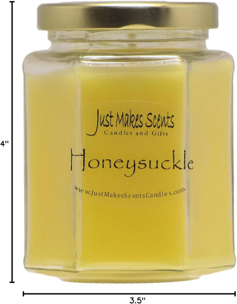 Honeysuckle Scented Blended Soy Candle | Hand Poured Spring Candles | Made in The USA by Just Makes Scents