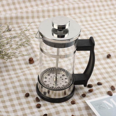 French Press Coffee Maker, Heat Resistant Borosilicate Glass Coffee Press for Kitchen, Travel, Camping