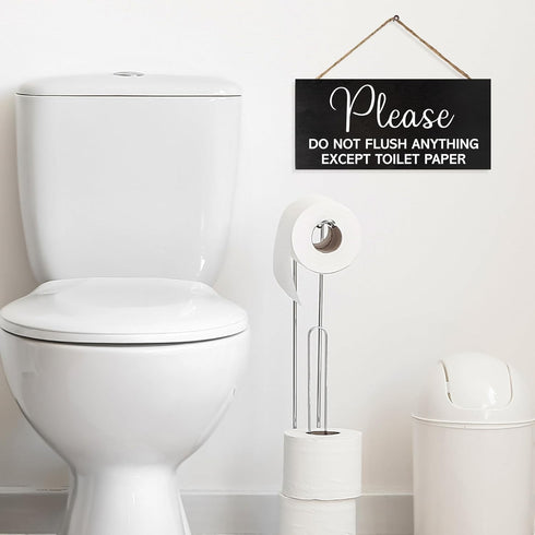 Sensitive Plumbing Bathroom Sign - Do Not Flush Except Toilet Paper for Septic System
