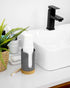 Ceramic Bathroom Cups Dispenser - 3-5 oz Holder for Disposable Paper & Plastic Mouthwash Cups for Bathroom Countertop