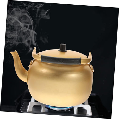 Vintage Aluminum Kettle, Hot Water Kettle Coffee Pot, Portable Water Boiler for Tea and Milk