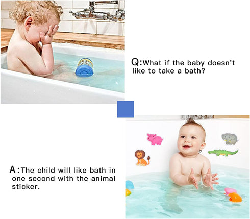 32 Secopad Non Slip Bathtub Stickers, PCS Adhesive Kids Animals Anti Slip Decal Treads for Shower and Bath Tub