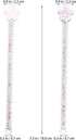 Toyvian 2pcs Glass Stirring Rod, Reusable Coffee Stirring Swizzle Stick with Cherry Blossom Head for Coffee Beverage