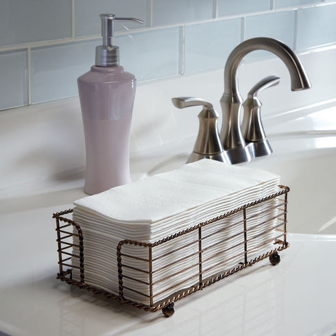 Hoffmaster BSK2112 Wire Guest Towel Basket, Bronze, 8.75" x 5" x 3"