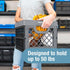 25L (6.6 50 lb CleverMade Collapsible Milk Crate Gal), Capacity Heavy Duty Folding Crate Stackable Storage Crates