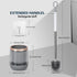 GUCOLUBU 2 Pack Set Toilet Bowl Brush and Holder Long Handle Toilet Brush for Bathroom with Separate Base for Floor