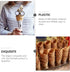 Hemoton Ice Cream Waffle Cone Roller, Krumkake Cone Maker Wooden Pastry Waffle Cake Kitchen Baking Tool