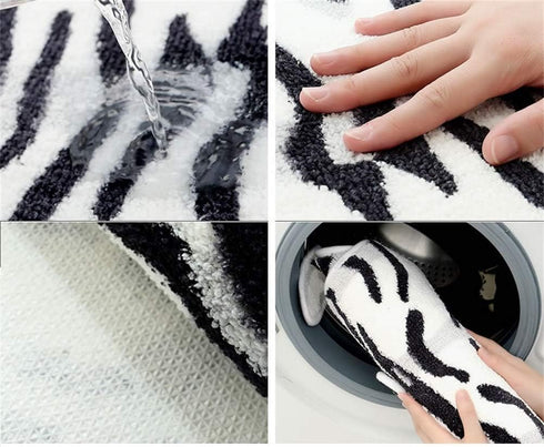 Tiger Print Rug, Cartoon Cute Faux Area Rugs, Fluffy Animal Print Mat for Kids Playroom Home Decor (2.6x1.8Ft)