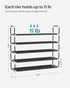 5-Tier Closet, ULSH55H SONGMICS Shoe Rack, Shoe Storage for Hallway Slim and Space-Saving, Metal Frame, Non-Woven