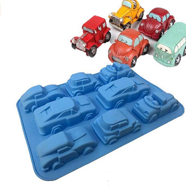Silicone Carton Car Mold, Baking Molds for Birthday Theme Party, Muffin Cups, Ice Cube, Soap, Cake