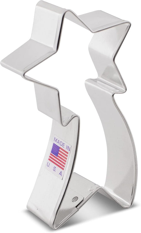 Shooting Star Cookie Cutter - 4", Made in USA by Ann Clark