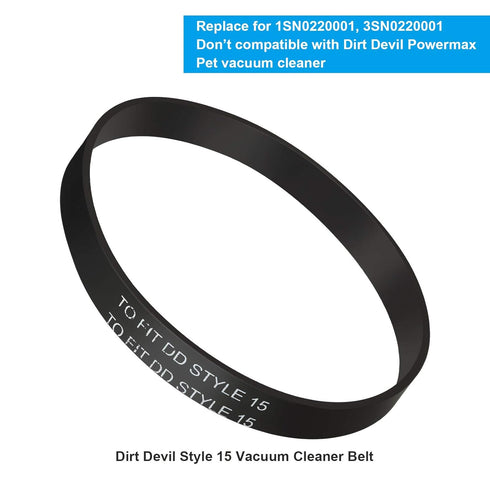 Honoson 6 Pieces Style 15 Replacement Belts for Dirt Devil Royal Upright Vacuum Cleaner