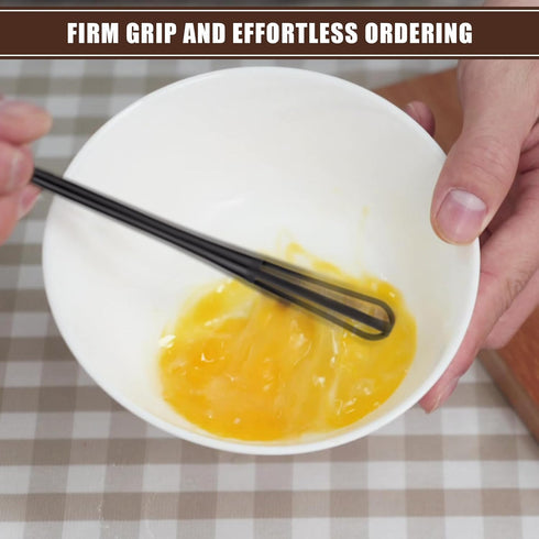 6pcs Mini Whisks - Multifunctional Small Whisks for Cooking with Ergonomic Long Handle for Mixing Sauces