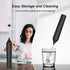 Powerful Electric Milk Frother Set, Rechargeable Drink Blender with Wand and Egg Whisk Attachments, 3 Speed Adjustable