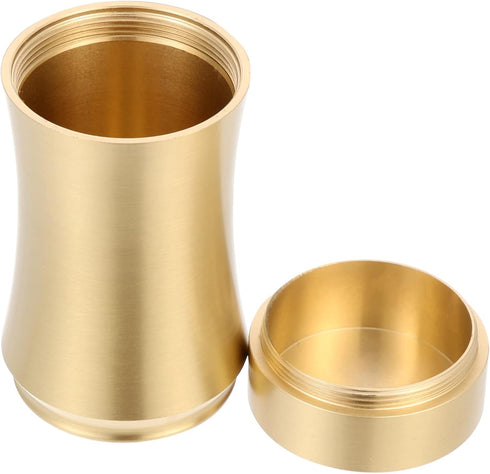 Zerodeko Tea Pot Copper Craft Storage Container, Delicate Holder for Coffee, Sugar, Tea, Portable Brass Organizer