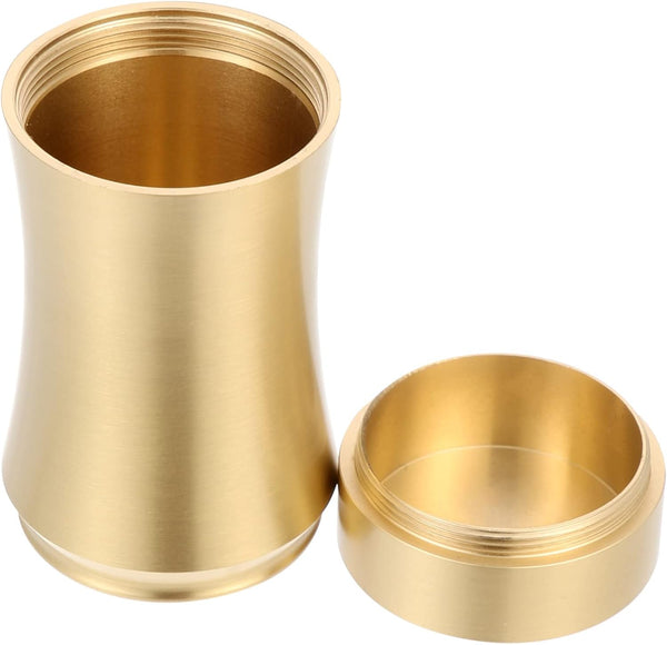 Zerodeko Tea Pot Copper Craft Storage Container, Delicate Holder for Coffee, Sugar, Tea, Portable Brass Organizer