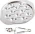 Stainless Steel Snail Escargot Plate, Thickened Dishes with 12 Compartment Holes and Tong Set
