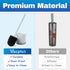 Vacplus Toilet Bowl Brush and Holder, Compact Toilet Brush for Bathroom with Holder, Quick-Dry Toilet Bowl Cleaner
