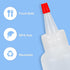 Ninsula 5Pcs 4 Oz Squeeze Bottles, Plastic Condiment Squeeze Bottles with Red Twist Top Cap, Empty Squeeze Bottles