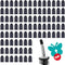 100 Pcs Black Pourers Dust Covers, Liquor Spout Rubber Caps for Olive Oil and Liquor Bottles