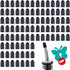 100 Pcs Black Pourers Dust Covers, Liquor Spout Rubber Caps for Olive Oil and Liquor Bottles
