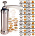 YOOUSOO Cookie Press Maker Kit, Stainless Steel Spritz Cookie Maker with 20 Discs and 4 Piping Tips