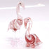 Hand Painted Flamingo Miniature Figurines Collectible Glass Art Bird Decor (2 Red White)