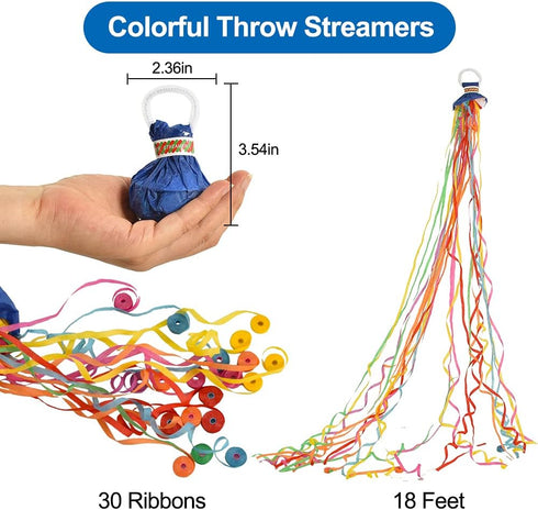 BEISHIDA Streamers Popper Hand Throw Streamers, No Mess Confetti for St. Patrick's Easter Celebration, Birthday Party