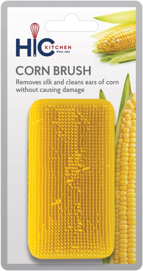 HIC Kitchen Corn Cleaning Brush & Vegetable Scrubber with Dual-Textured Bristles