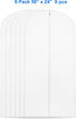 Simple Houseware 50-Inch Clear Garment Bags with Zipper, 6 Pack for Suits, Dresses, Costumes, Uniforms
