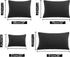 uxcell 2 Pack Pillow Cases - Soft 1800 Series Microfiber Zipper Pillowcases Set, Queen (20"x30"), Black