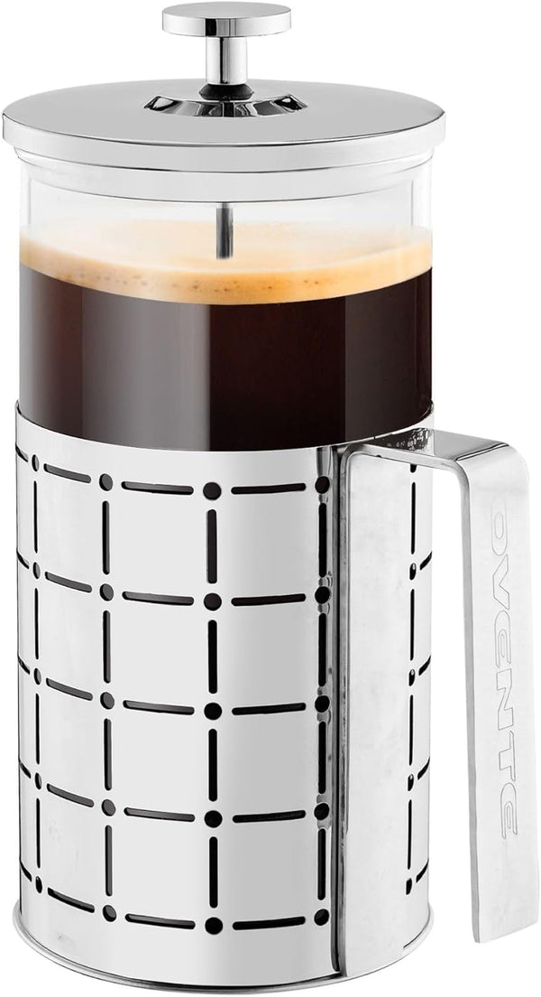 OVENTE French Press Coffee Maker, 34 Ounce, Stainless Steel Filter System, Borosilicate Glass