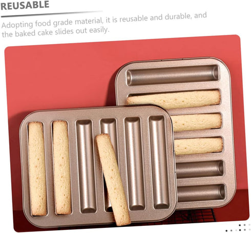 Homoyoyo Biscuit Mold Cake Molds Cookie Molds Chocolate Candy Molds Pastry Baking Molds Madeleine Pan Biscuit Stick Baking Tray Household Baking Mould Cakes Bakewares Mini Loaf Cake Mold by Homoyoyo