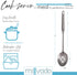 Stainless Steel Slotted Cooking Spoon, Large Metal Chef Strainer Utensil for Cooking, Serving, 15" Long Spoon
