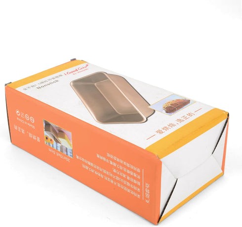 7.8inch Nonstick Loaf Pan - Classic Bakeware Bread Pan with 1.5 lb Dough Capacity, Champagne
