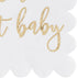 50 Pack White Scalloped Napkins 5x5 Inch with Gold Foil Hello Sweet Baby - Gender Neutral Baby Shower Table Decor for