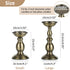 2 Pcs Bronze Iron Pillar Candle Holders, Ideal for 3" Pillar Candles, Gifts for Wedding, Home, Spa