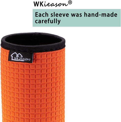 WK IEASON 16oz Can Sleeves - Neoprene Insulators for Standard Cans, Non-slip Coolers Holder, 4PC Pack